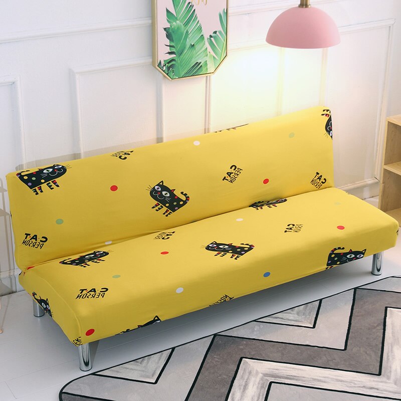 Længde 160-190cm elastisk sovesofa betræk uden armlæn billig sofa folde betræk stretch betræk til fest banket hjem: K225