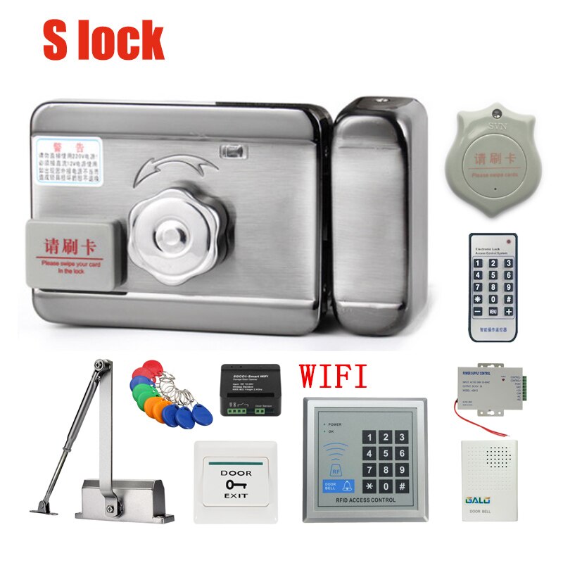 Automatic Door Closers Security System Keypad RFD Door Access Control System Wifi Access Control RFID Reader Electronic Lock Kit