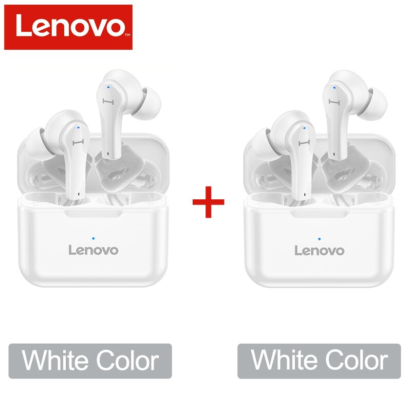 Globalny Lenovo QT82 bezprzewodowy zestaw słuchawkowy Bluetooth dotykowy zestaw słuchawkowy Stereo HD MIC rozmowa 400mAh duża bateria IPX5 wodoodporna: QT82 2Pcs White