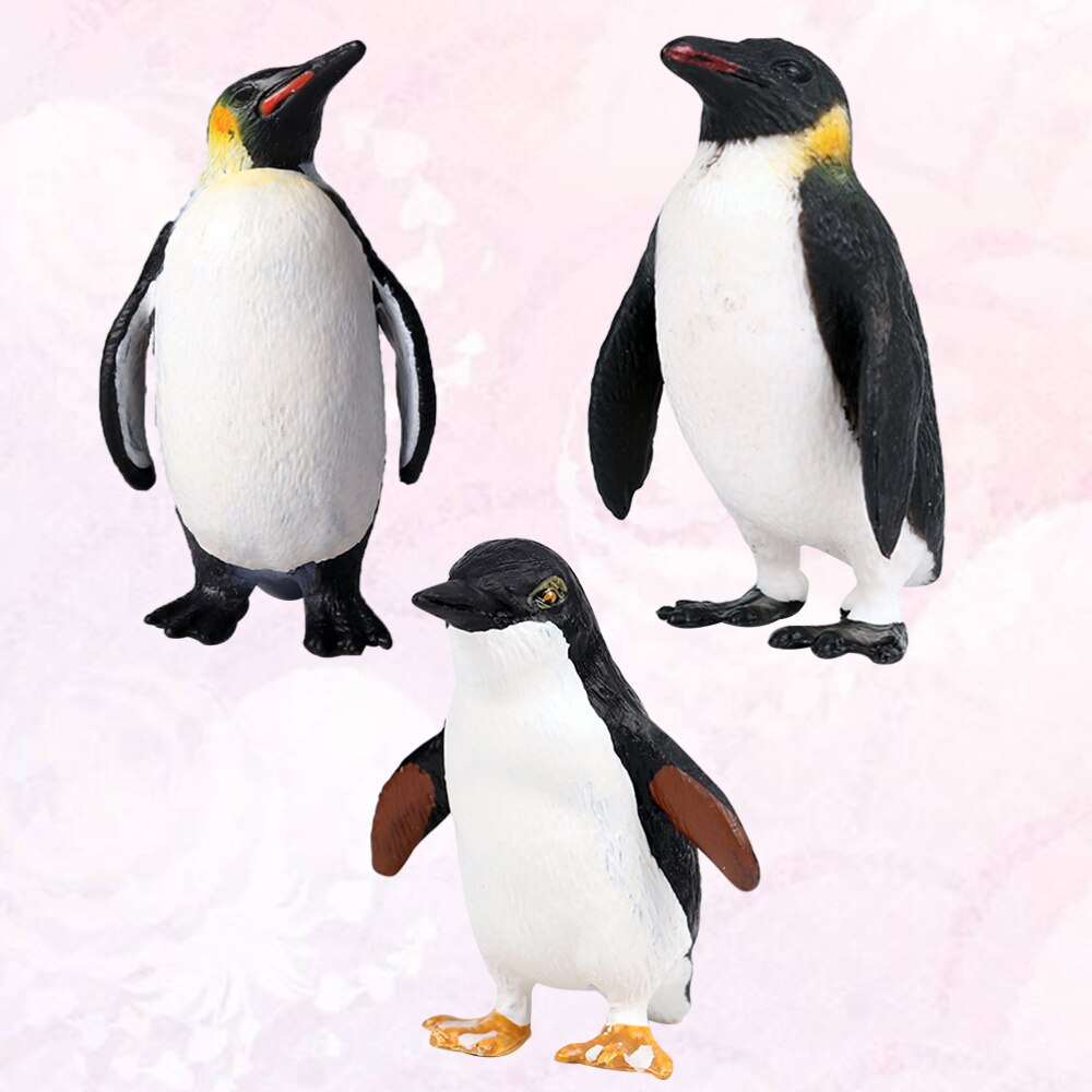 3PCS Durable Premium Adorable Penguin Toys Penguin Models Desktop Layout Animal Crafts for Home Office: Default Title