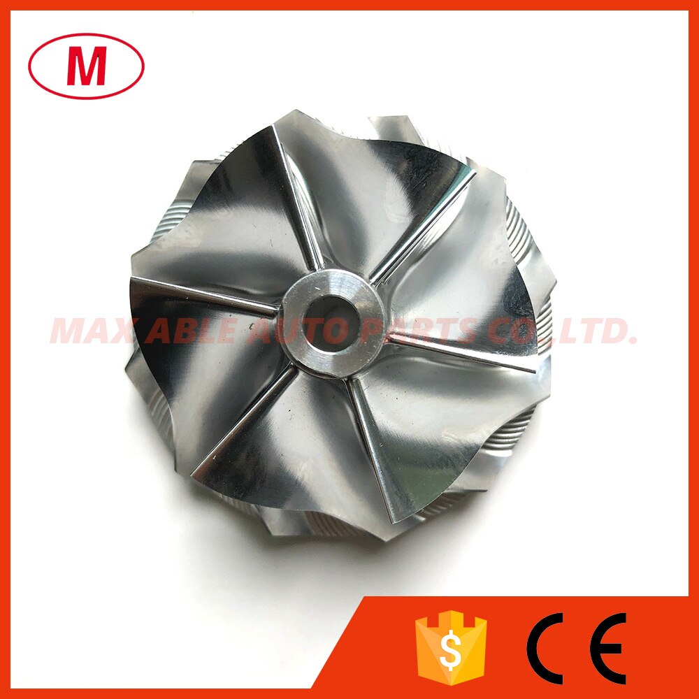 RHF5HB 46.50/59.94mm 6 + 6 ostrza turbosprężarka wirnik turbiny z kęsa/frezowanie dla VF30/VF34/VF35/VF36/VF37/VF39/VF41/VF42/VF43/VF48/VF52