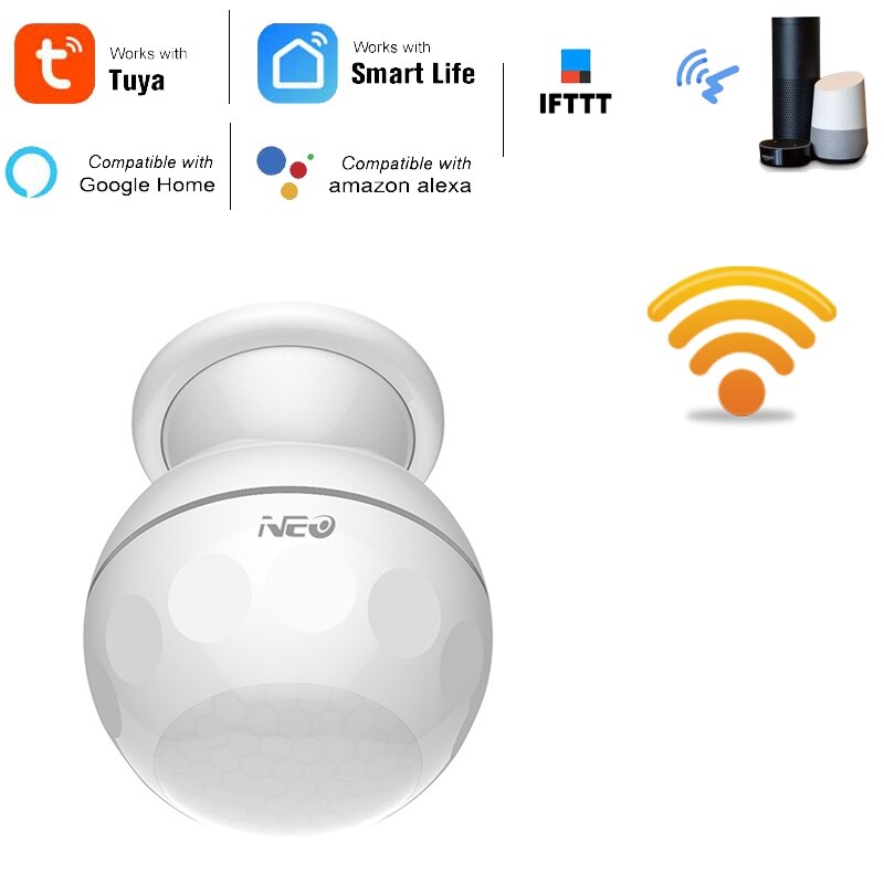 NAS-PD02W sistema di allarme astuto di automazione domestica di Tuya del rivelatore del sensore di movimento di WIFI PIR con il sostegno