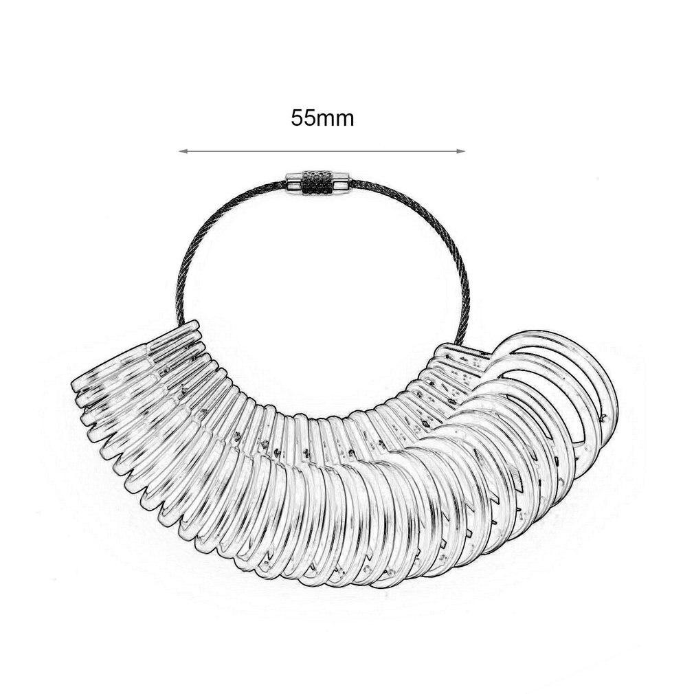 básico de joyería, herramienta de medición adecuada para joyería de talla estadounidense de 0 a 13, herramienta de joyería de lazo, anillo medidor de tamaño de anillo