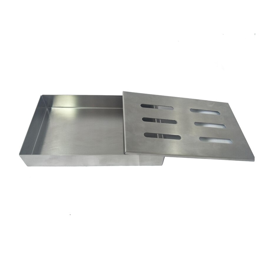 Barbecue Smokey Flavor Smoking Box Open Lid Stainless Steel Wood Chip BBQ Smoker Box for Gas Grill or Charcoal Grills