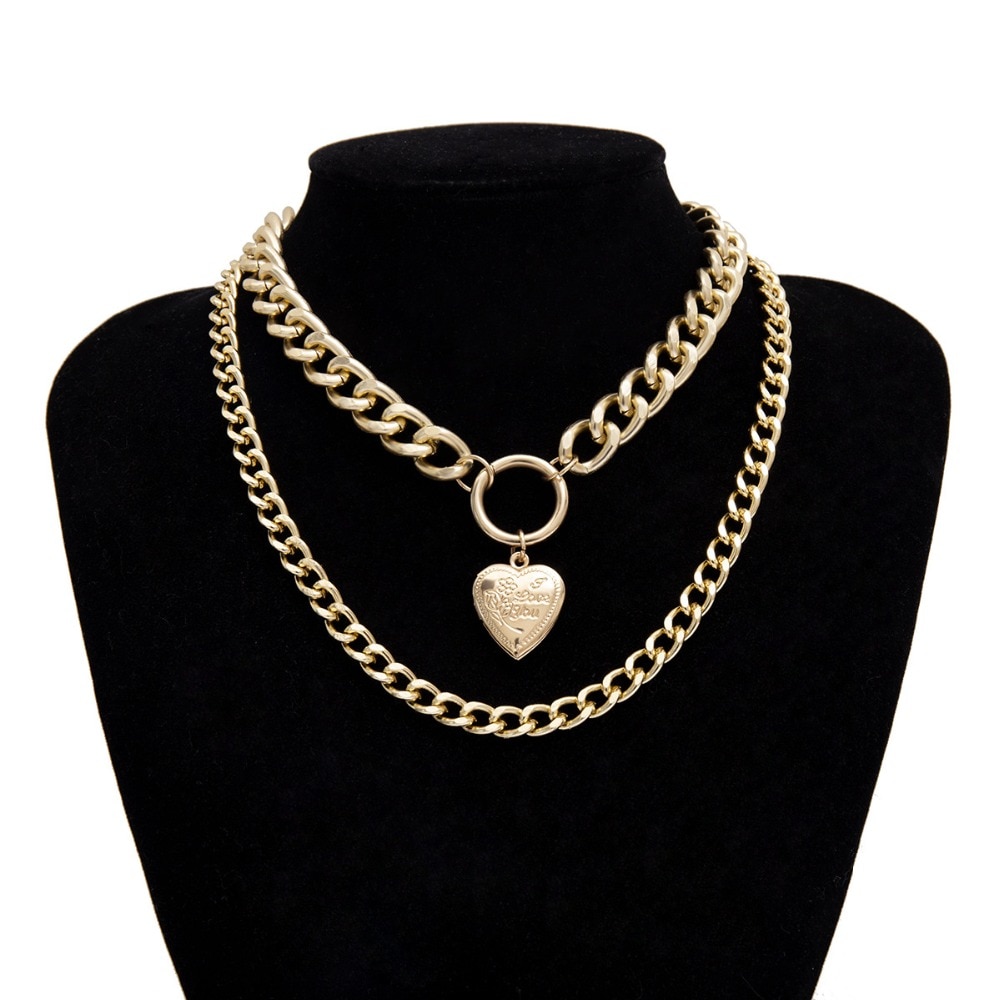 Afrikaanse kraag choker, verstelbare gouden dikke ketting