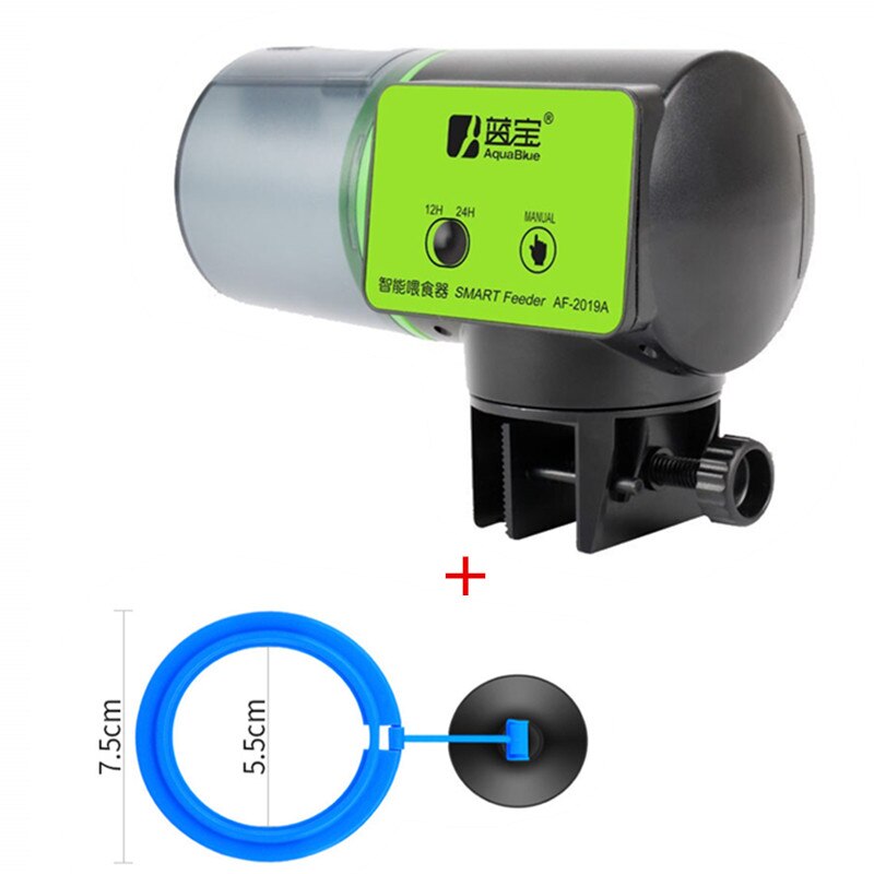 Automatic Manual Auto Feeding Convenient Aquarium Fish Tank Feeder Tank Fish Food Automatic Timer Feeding LCD Display: AF2019A set 1