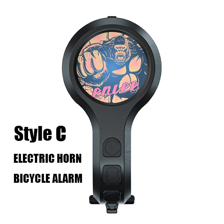 Enlee Bike Electric Horn Super Loud MTB Bell Road Cycling Bell Alarm Bicycle Anti-theft Device: Style C