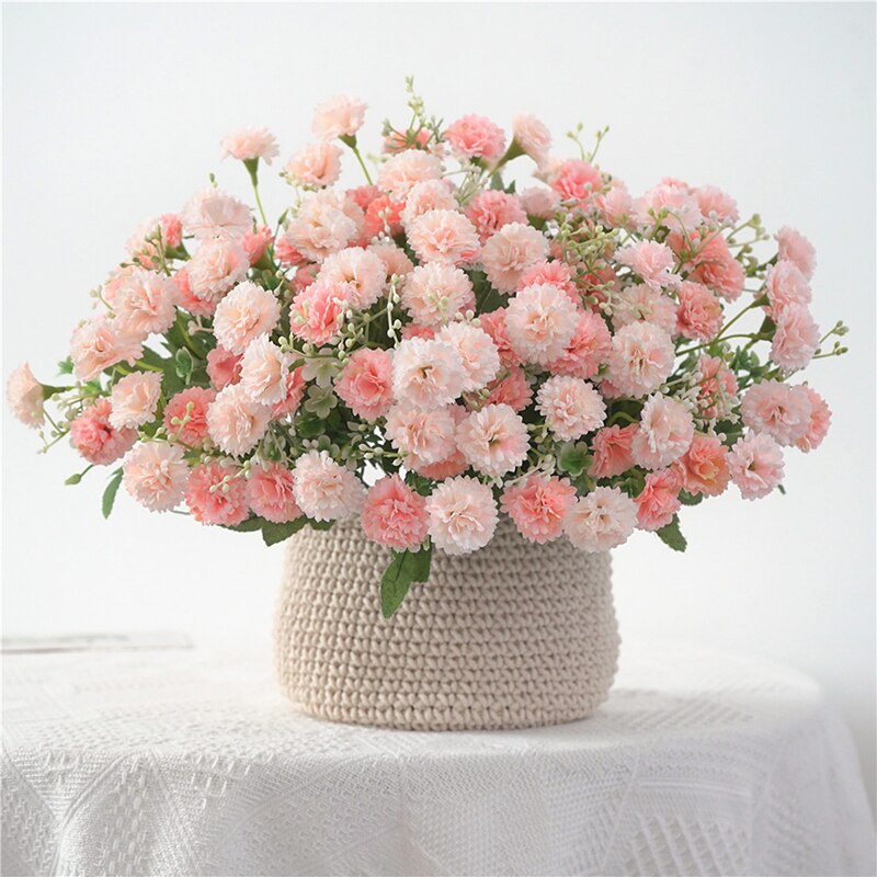 Bouquet de lilas artificielles, 20 têtes/Bouquet, fausses fleurs, toucher réel, pour décoration de mariage, fleurs décoratives pour la maison: champagne
