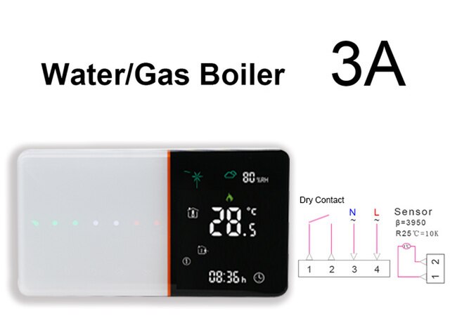 Vancoo Wifi Thermostat Electric Underfloor /Water/ Gas Boiler Programmable Temperature Controller Works With Alexa Google Home: Boiler Heating