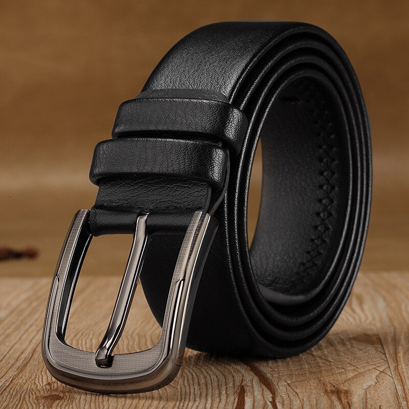 Men's Leather Belt Influx of Men and Casual Men Belt Buckle Buckle Men's Luxury Belt: A