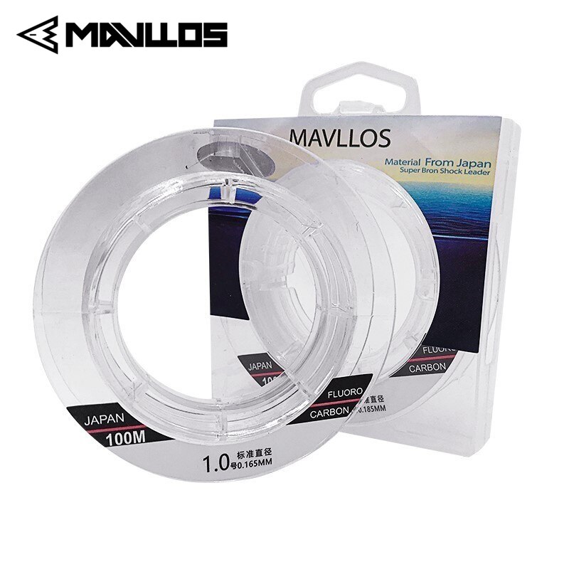 Mavllos 50m 100m 100% żyłka wędkarska fluorowęglowa żyłka wędkarska linia Fluorocarbon linia zlewowa z włókna węglowego niewidoczna