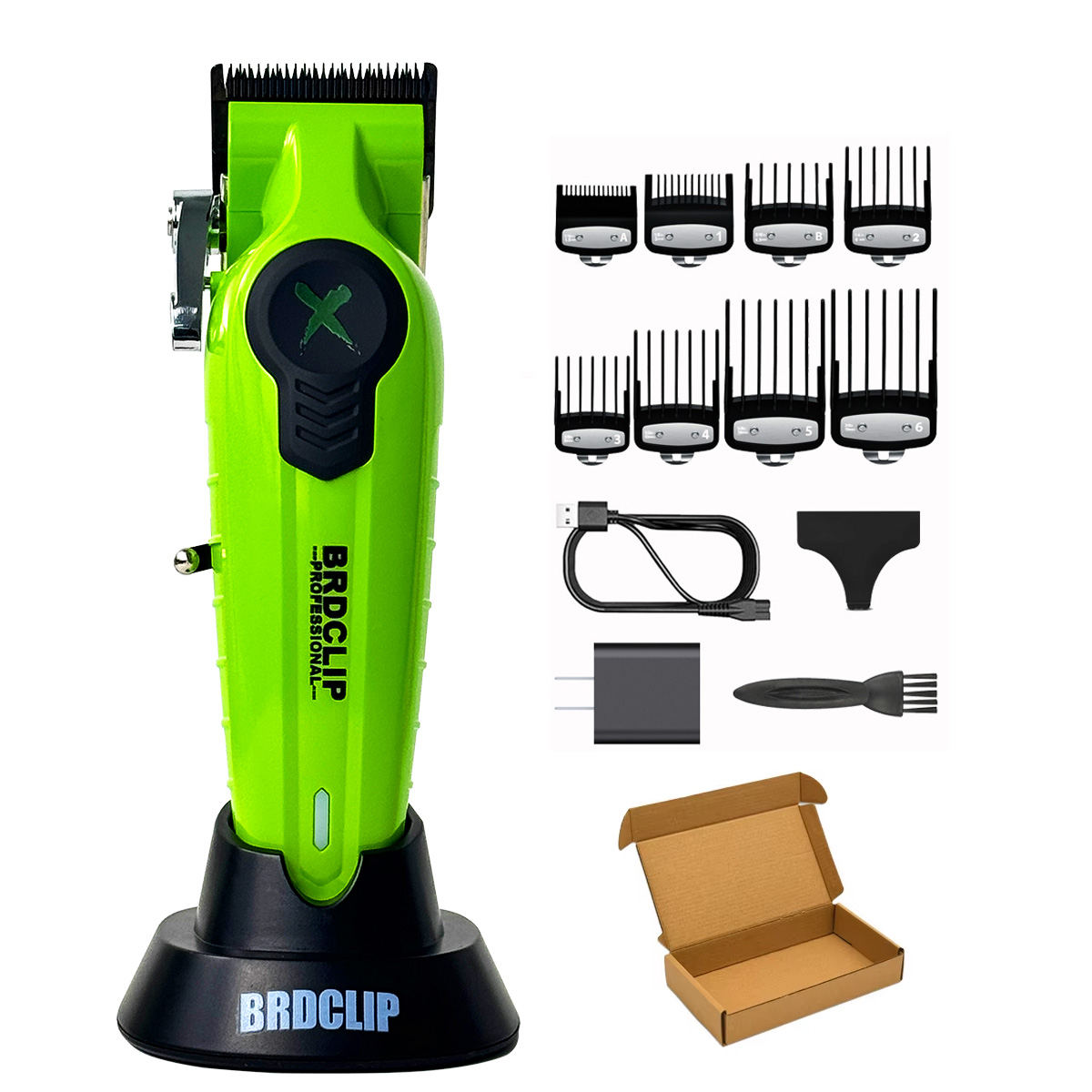 BRDCLIP FA1C NEUE 7500RPM Barber Professionelle Haarschneidemaschine Hochgeschwindigkeitsmotor 2500mAh Elektrische Trimmer DLC Klinge mit Basis
