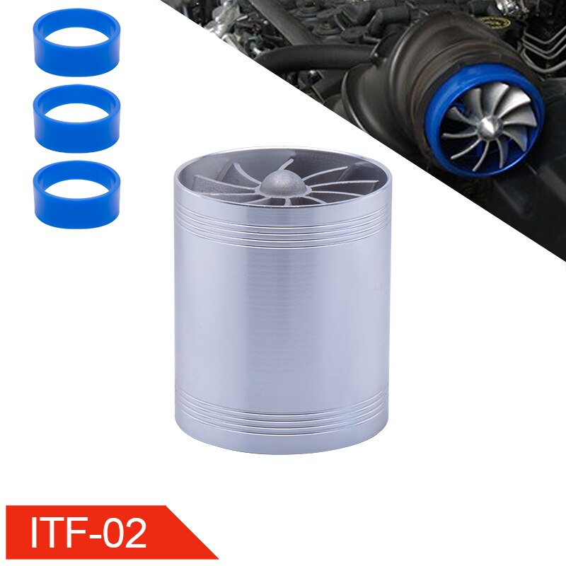 Universal 64mm Fan Car Air Intake Turbine Refit Turbocharger Gas Fuel Oil Saver Fan Turbo Supercharger Car Performance Parts