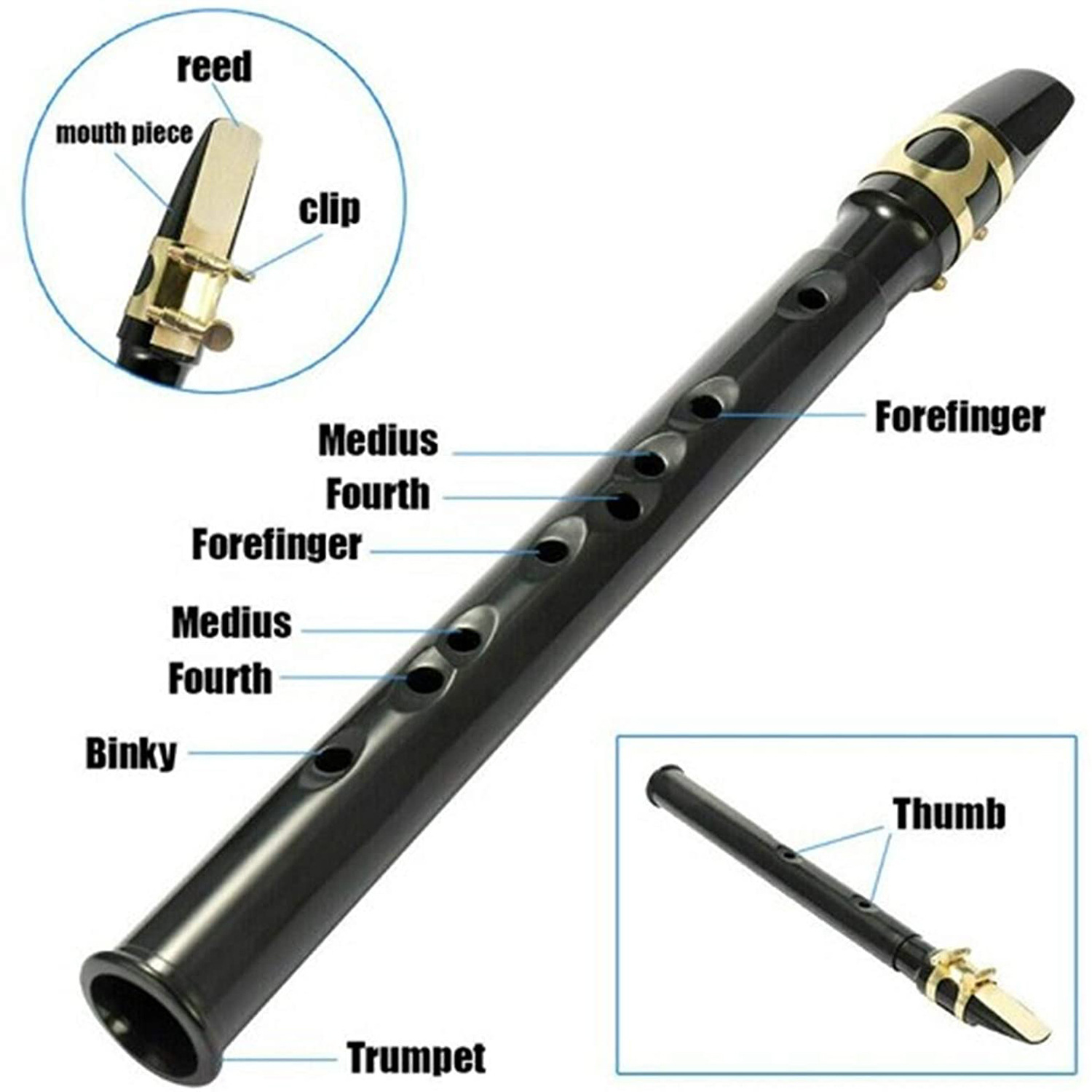 C Key Pocket Sax Mini Draagbare Saxofoon Kleine Saxofoon Met Draagtas Houtblazers Instrument Muzikale Accessoires