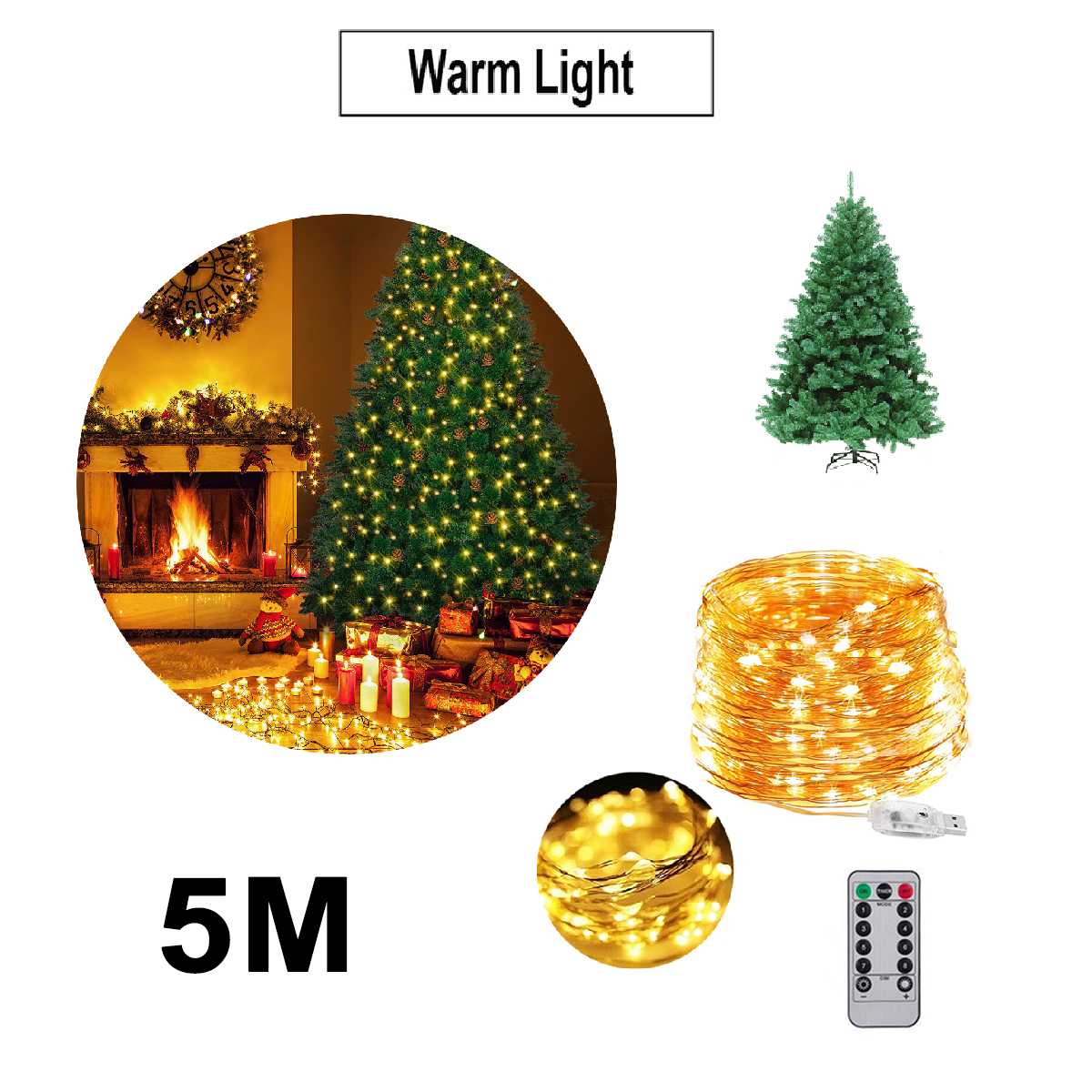 150cm 5ft Artificial Christmas tree with led light fiber optic Metal Stand For Home Christmas Festive Decoration