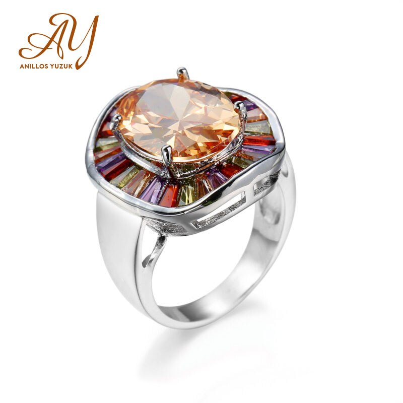 Anillos Yuzuk Uniek Klassieke 925 Sterling Zilver Cz Trouwringen Voor Wome Engagement Promise Sieraden Liefhebbers