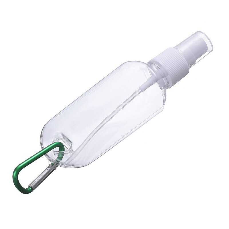 Botella vacía de desinfectante de manos, 30ml-50ml, 5 uds., a prueba de goteo, para viaje, espray de niebla fina con llavero, Alcohol, artículos de tocador, jabón líquido: 50ml