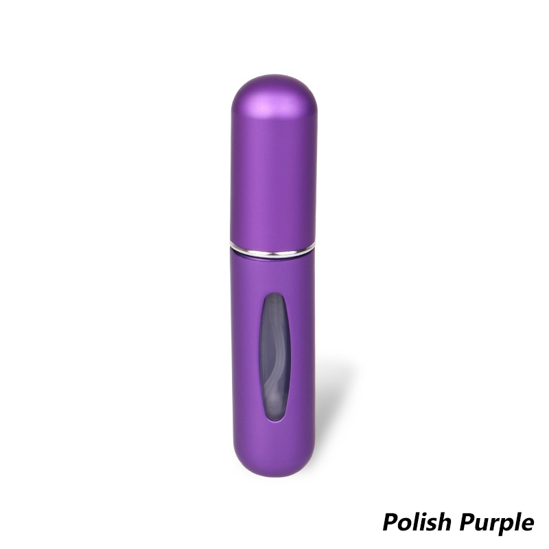Wielokrotnego napełniania Mini Spray do perfum butelka aluminiowy rozpylacz przenośna kosmetyczka podróżna pojemnik perfumy butelka przechowywanie w domu: Polish Purple