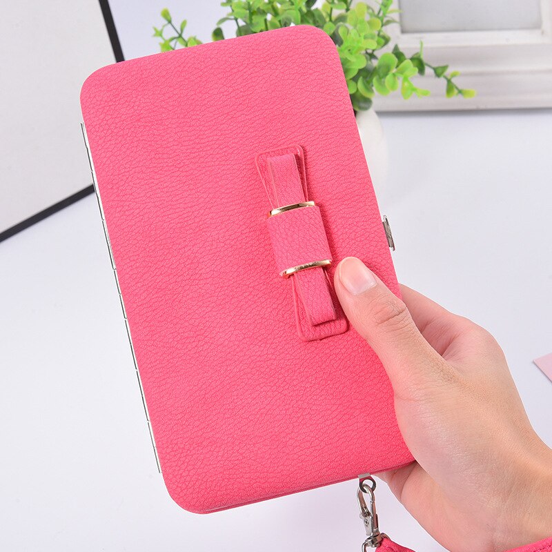 Catei Karrui Korean version of the women's wallet long mobile phone bag bow lunch box female bag tide