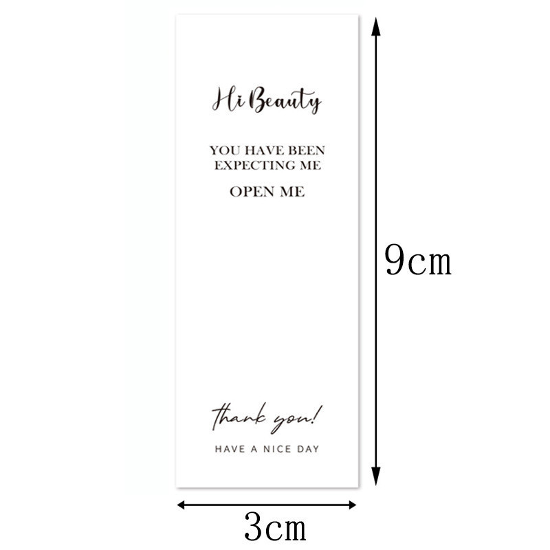 100 Sticker/roll White Rectangle Stickers Party Box Seal Stickers Bakery Cake Shop Packaging Labels Crafts Supplies