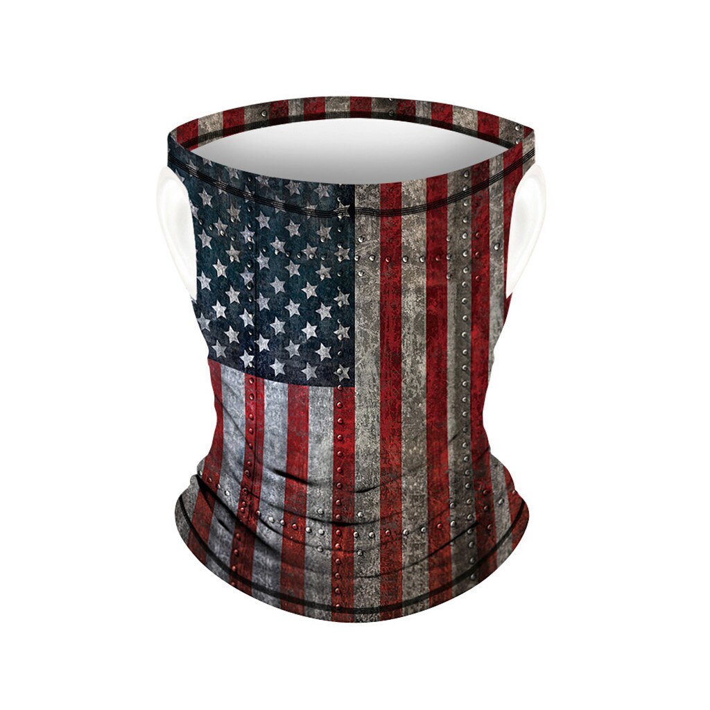 Unisex Washable Rave Bandana Children Outdoor Print Seamless Ear Mask Sports Scarf Neck Tube Dust Riding Mask Windproof Scarf