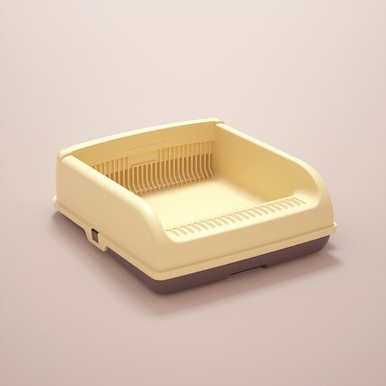 Litière de luxe pour chat, litière fermée, jardin, cuvette semi-automatique, toilette pour chat OO50MS: Semi-automatic B