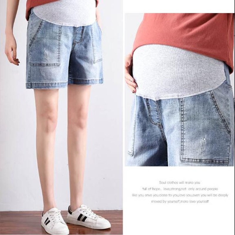 Große größe mutterschaft kurze Hose weiche strecken Denim kurze Hose schwangere frauen verlieren magen aufzug kurze Hose sommer neue frauen Denim kurze Hose