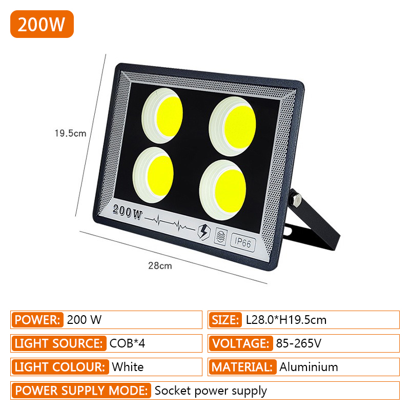 Reflector LED 50W 100W 200W 300W 400W 500W 220V foco IP65 lámpara impermeable Led luz de inundación al aire libre lámpara de calle de jardín: green
