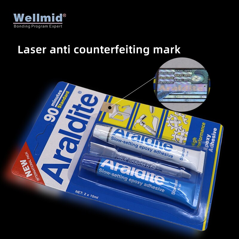 Araldite – colle adhésive époxy lente, Super forte, Standard, 90 Minutes, réparation de bijoux, métal, bois, céramique, plastique, AB