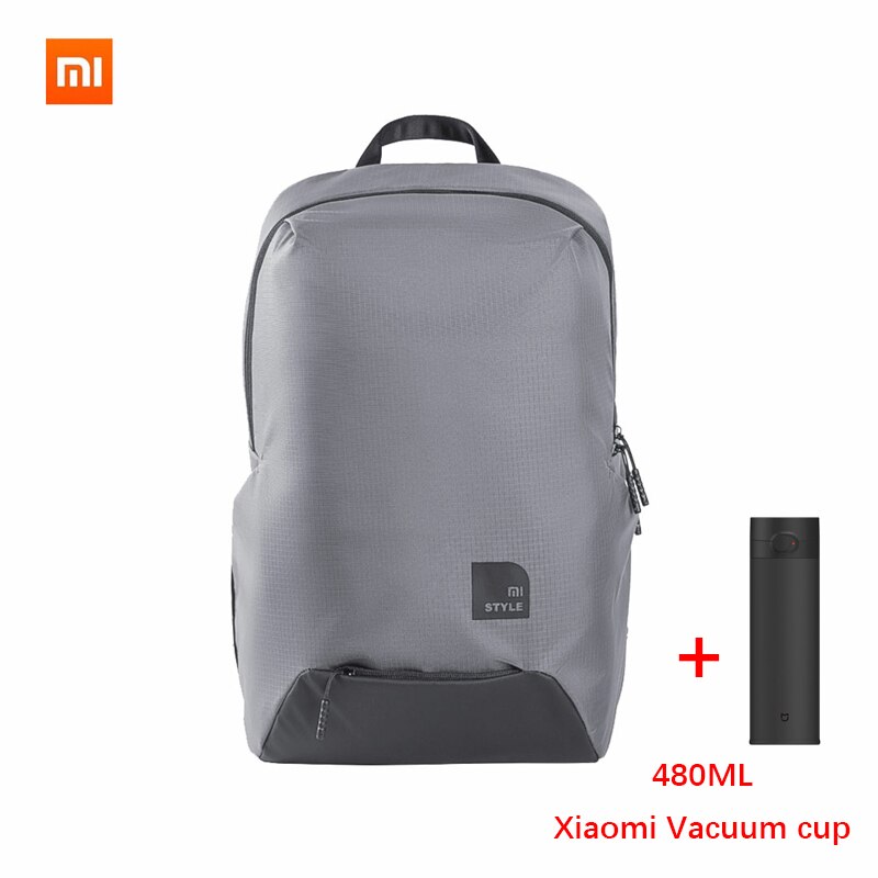 Originale xiaomi sport casuali zaino 23L tecnologia intelligente di livello del materiale di decompressione 4 sacchetto impermeabile del computer portatile borsa studente borsa: Gray 480M blackcup