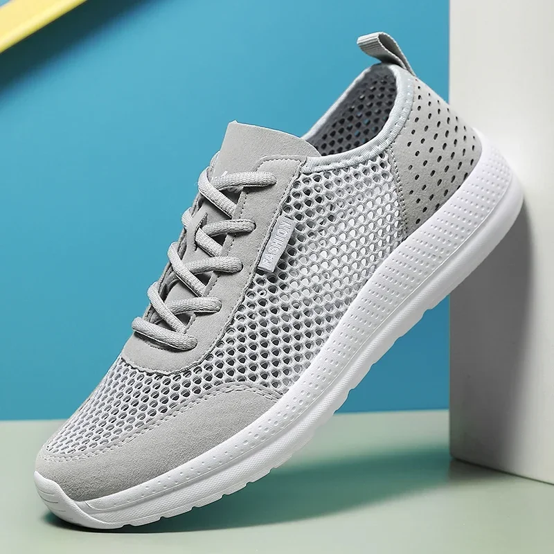 YRZL Herren-Laufschuhe, leicht, atmungsaktiv, modisch, schwarz, Luft-Sneaker, bequem, lässig, weiche Sohle, Sportschuhe für Herren