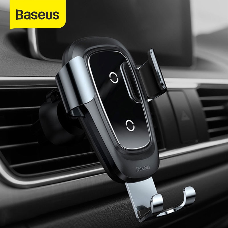 Baseus Wireless Car Charger Phone Holder For iPhone X 8 Plus Samsung S9 S8 Mobile Phone Charger In Car Wireless Charging Holder