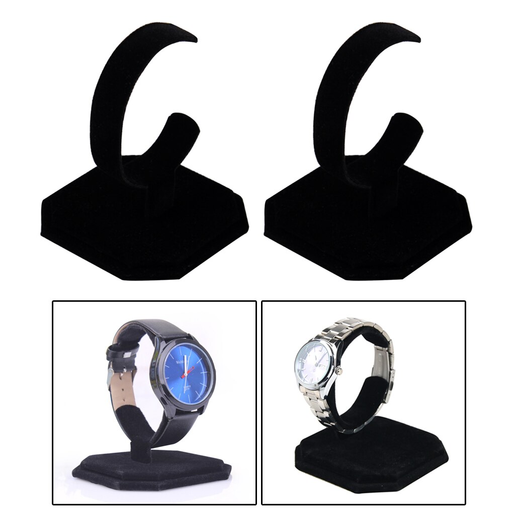 2 st sammetsklocka displayställ armband butik bänkskiva smyckesställ