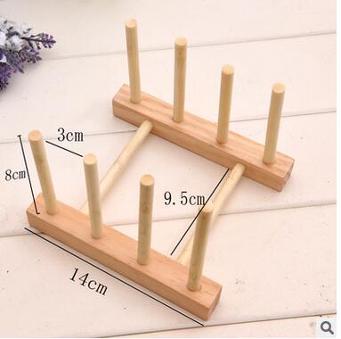 ORGANBOO multi-function wooden + bamboo plate racks solid plate CD bookshelves racks 3grids/4 grids/6grids choose: 3grids