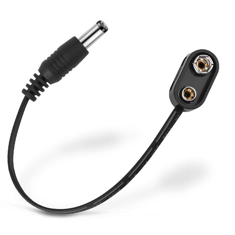 Cable de alimentación de Pedal de guitarra, conectores de batería de 9 voltios, Clip de batería de 9 V, fuente de alimentación Para pedales de guitarra, 6 piezas,