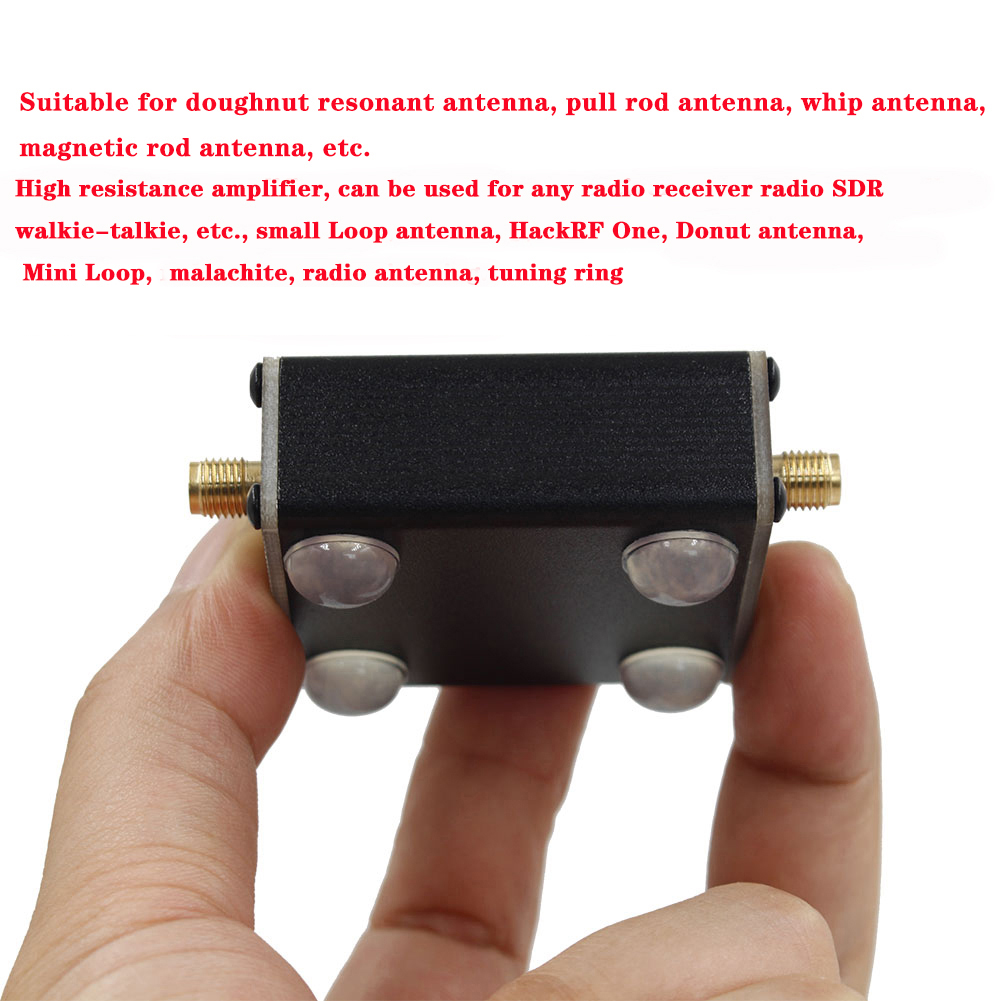 Hochimpedanzverstärker-Donut-Antenne, 1 Hz–300 MHz, Donut-Kurzwellenantenne, 5 V, 600 mA, für HackRF One, eingebauter 600-mAh-Akku