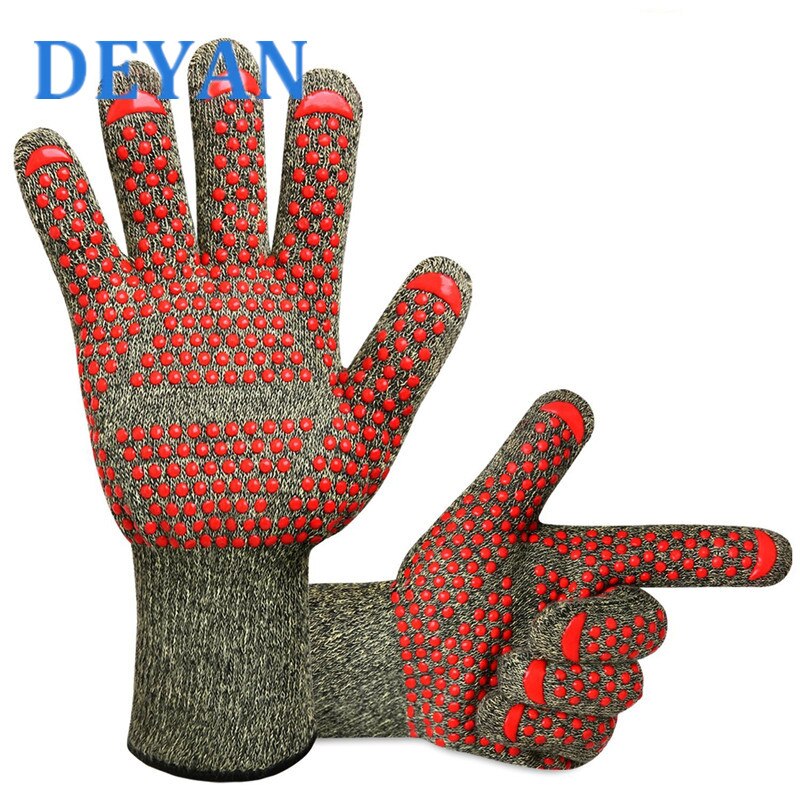 Guantes resistentes al calor para asar, barbacoa, forja, seguridad de trabajo, protección de manos