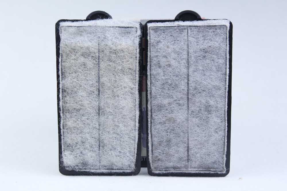 110v 220v External hang on Power filter transparent aquarium fish tank surface skimmer function mini nano: Replace cotton 2pcs / 110v 60Hz