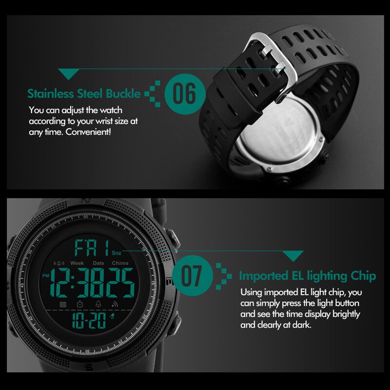 Fitness tracker aktiviteetti urheilu rannekello digitaalinen ranne vedenpitävä miesten urheilukello lähtölaskenta kello ulkokuntolaitteet