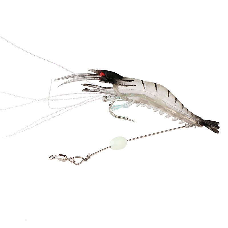 Fargiant Garnalen Zacht Aas Lokken Ultralight Bionica Opknoping Garnaal Oceaan Boot Vissen Lokken Zachte Kunstmatige Swimbait Whopper Plopper: white