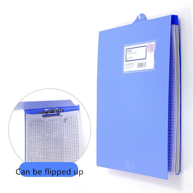 Hangable Wall Clipboard Horizontal A4 Folder Storage Writing Pad Finishing Storage Board Clamp File Book Clip Office Stationery