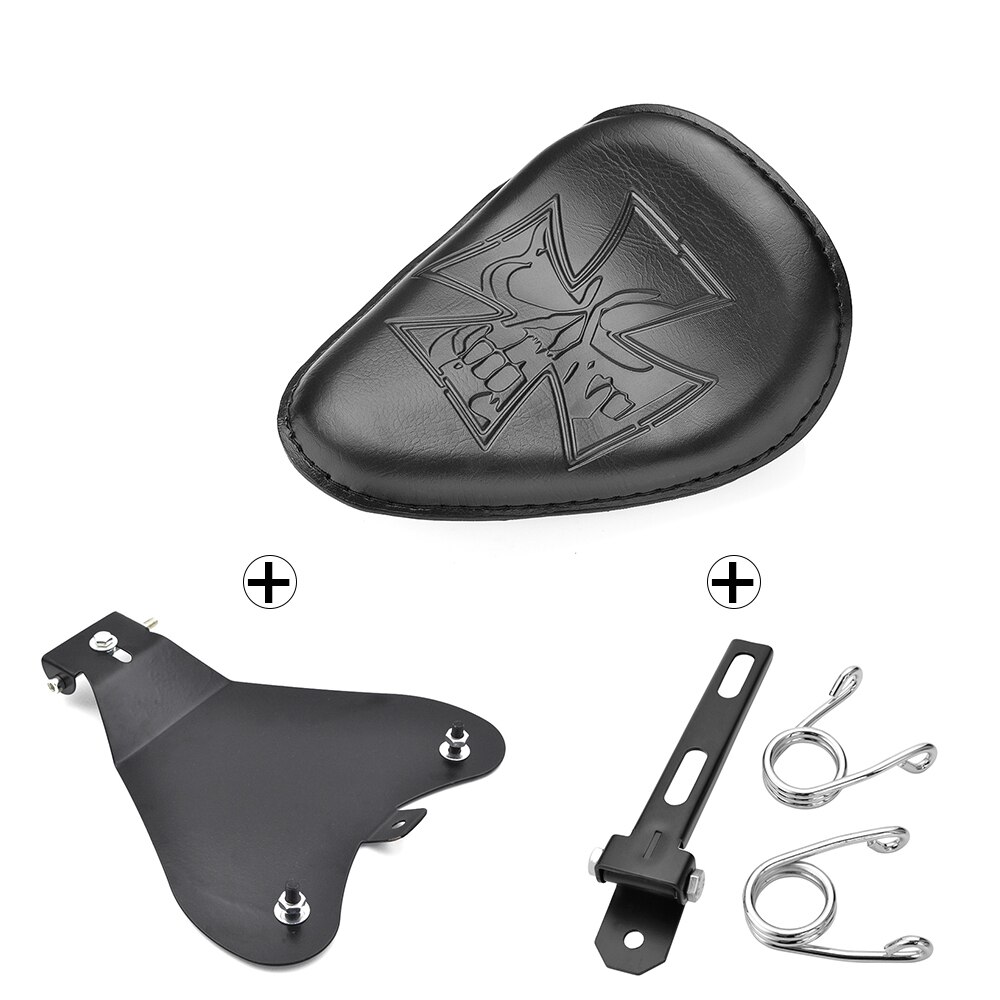 Für Harley/ Sportster 48 XL883 XL1200 Motorrad Solo Sitz fahrer Grundplatte Frühjahr sitz Pad Sattel halterung Für Bobber Zerhacker: eins einstellen Nein2