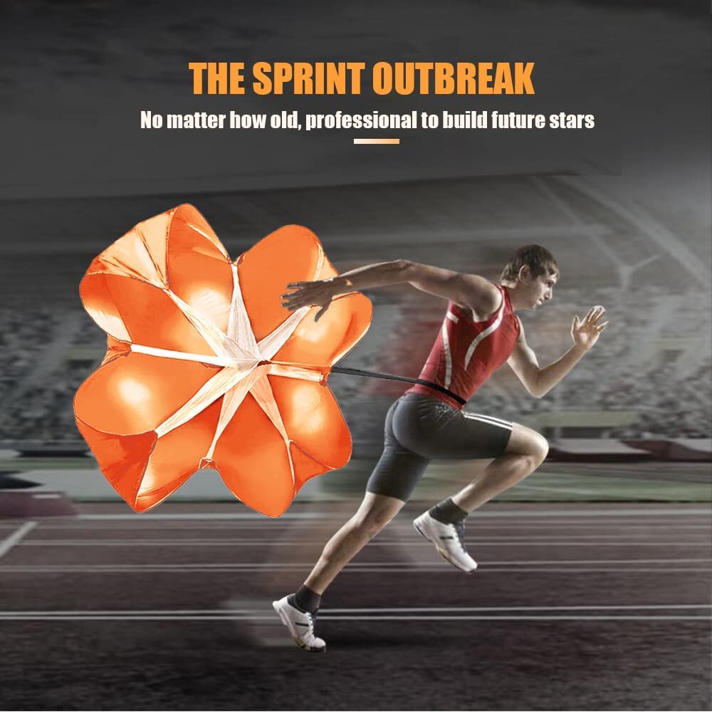 Resistance Adjustable 56" Speed Drills Training Resistance Parachute Umbrella Running Chute Soccer Football Fitness Training