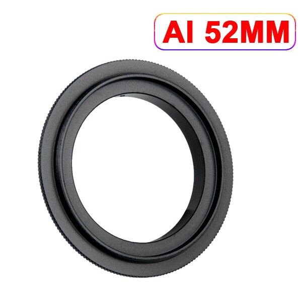 Bague d'adaptateur d'inversion d'objectif Macro d'appareil-photo en aluminium pour Nikon AI à 49mm 52mm 55mm 58mm 62mm 67mm 72mm 77mm monture de filetage
