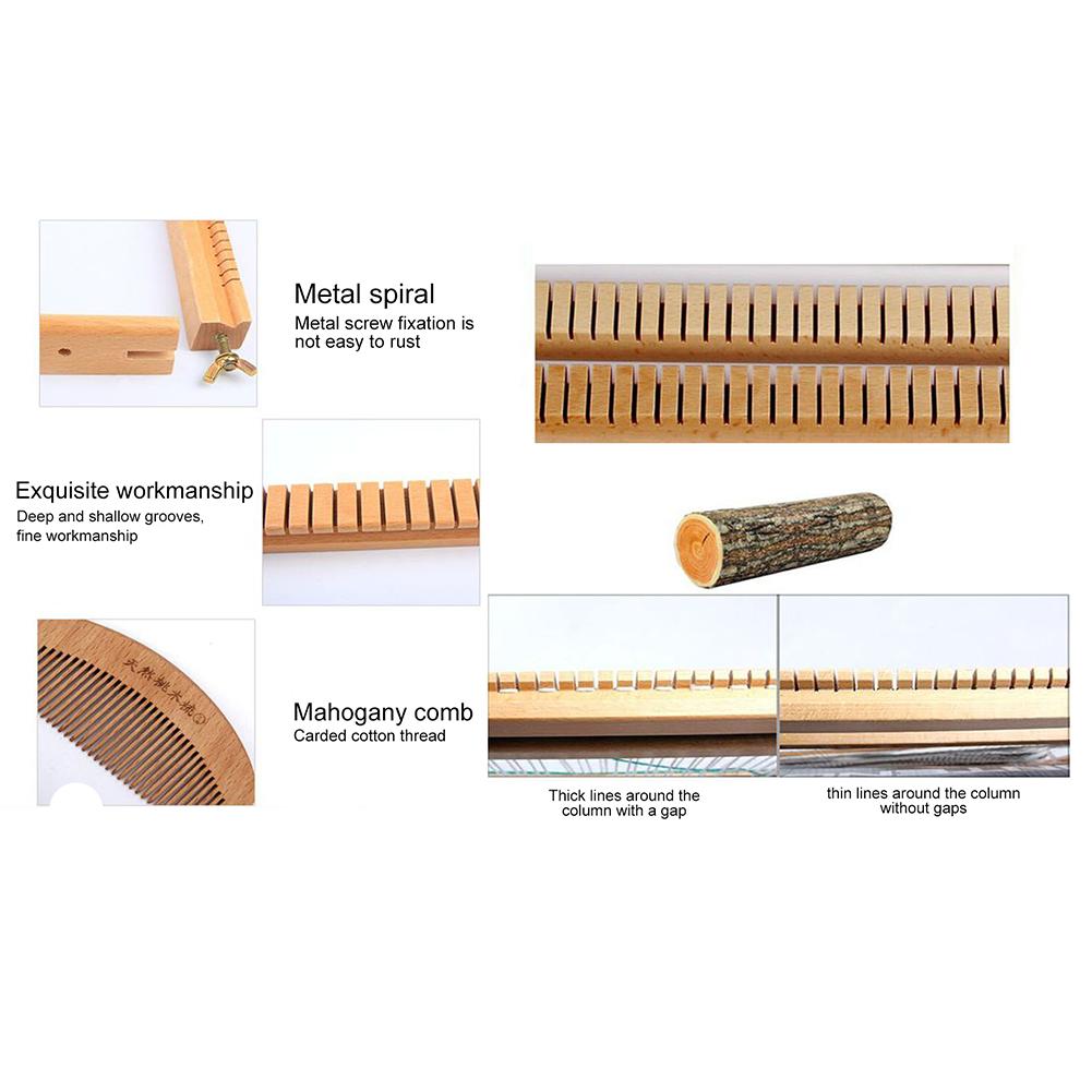 Wooden Traditional Weaving Loom Knitting Machine Durable DIY Hand Textile Sewing Tool