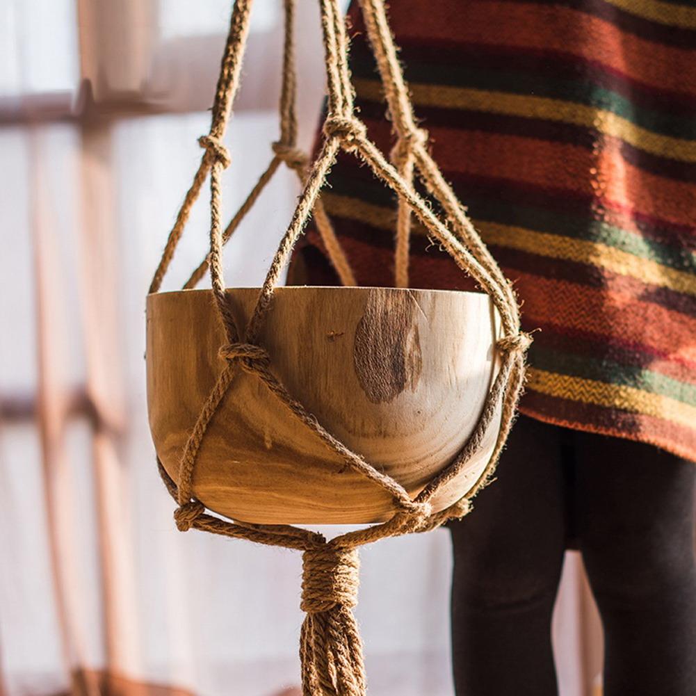 Plant Hangers Natural Cotton Twisted Macrame Rope String DIY Craft Macrame Plant Hanger Flowerpot Holder Gardenpot Lifting Rope