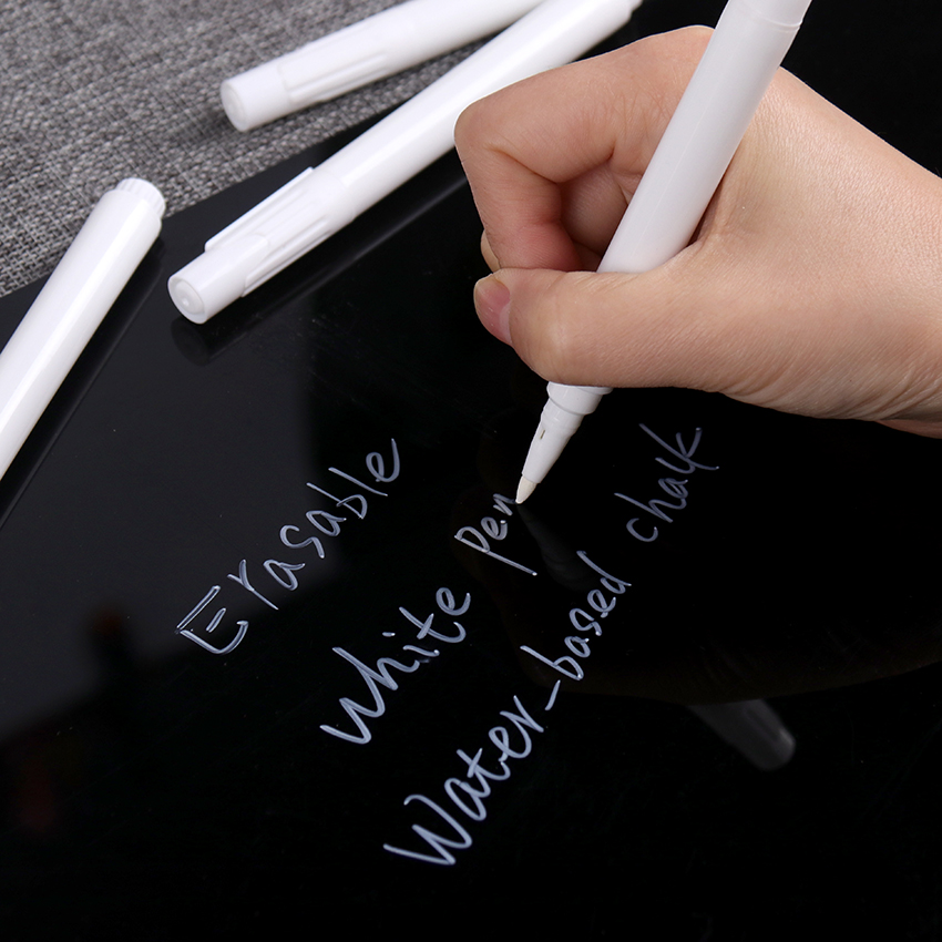 1PC Löschbaren tafel Stift Marker Weiße Flüssigkeit Kreide Glas Keramik Staub-Freies Kreide Büro Schule Kunst Marker Stift