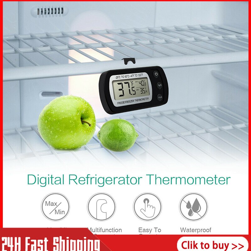 Electronic Digital Refrigerator Thermometer Freezer Freezer Anti-humidity Thermometer -20~50 Degree Refrigerator Thermometer