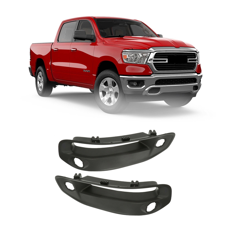 For RAM 1500 68312234AB Fog Lamp Bezel Kit Right &amp; Left Side: Default Title