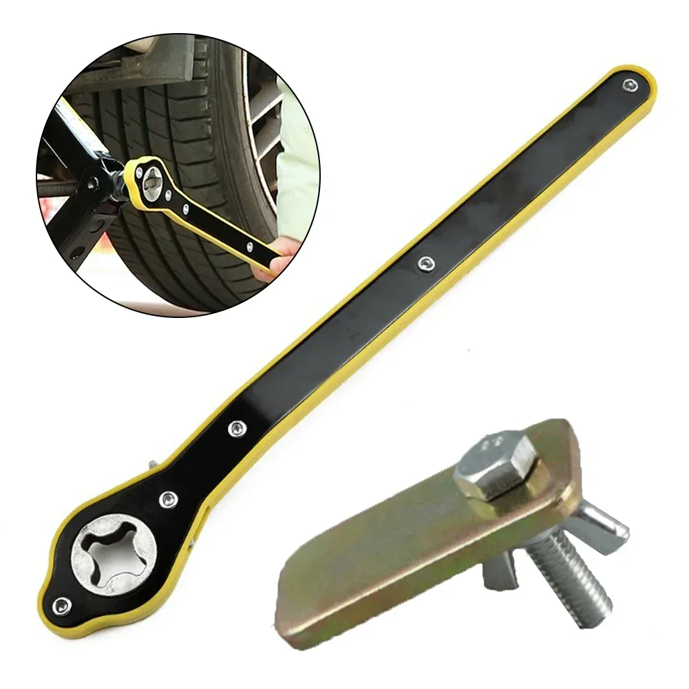 Auto Risparmio di Lavoro Martinetti Chiave A Cricchetto Scissor Jack Garage Pneumatico Ruota Lug Chiave Maniglia Risparmio di Lavoro Chiave Strumenti di Riparazione Auto: Default Title